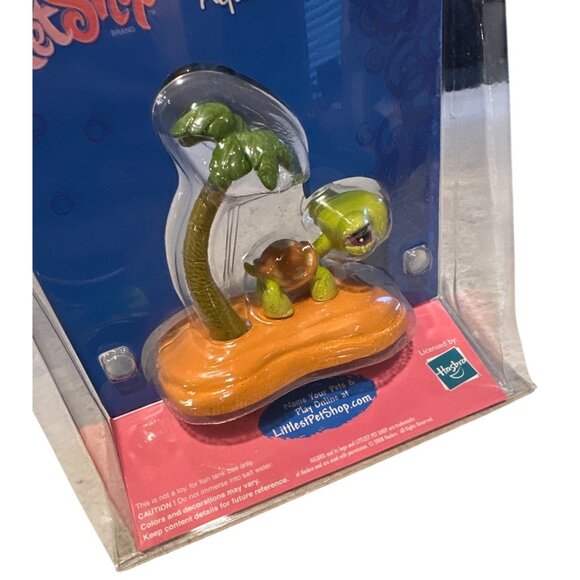 Littlest Pet Shop My First Pets Aquarium Figures Green Turtle & Palm Tree 2008 - Picture 6 of 6